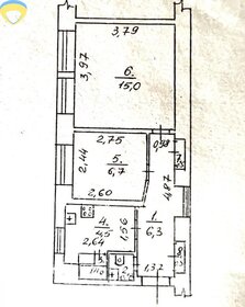 2-комн. вторичка, 36 м<sup>2</sup>, поверх 2/2